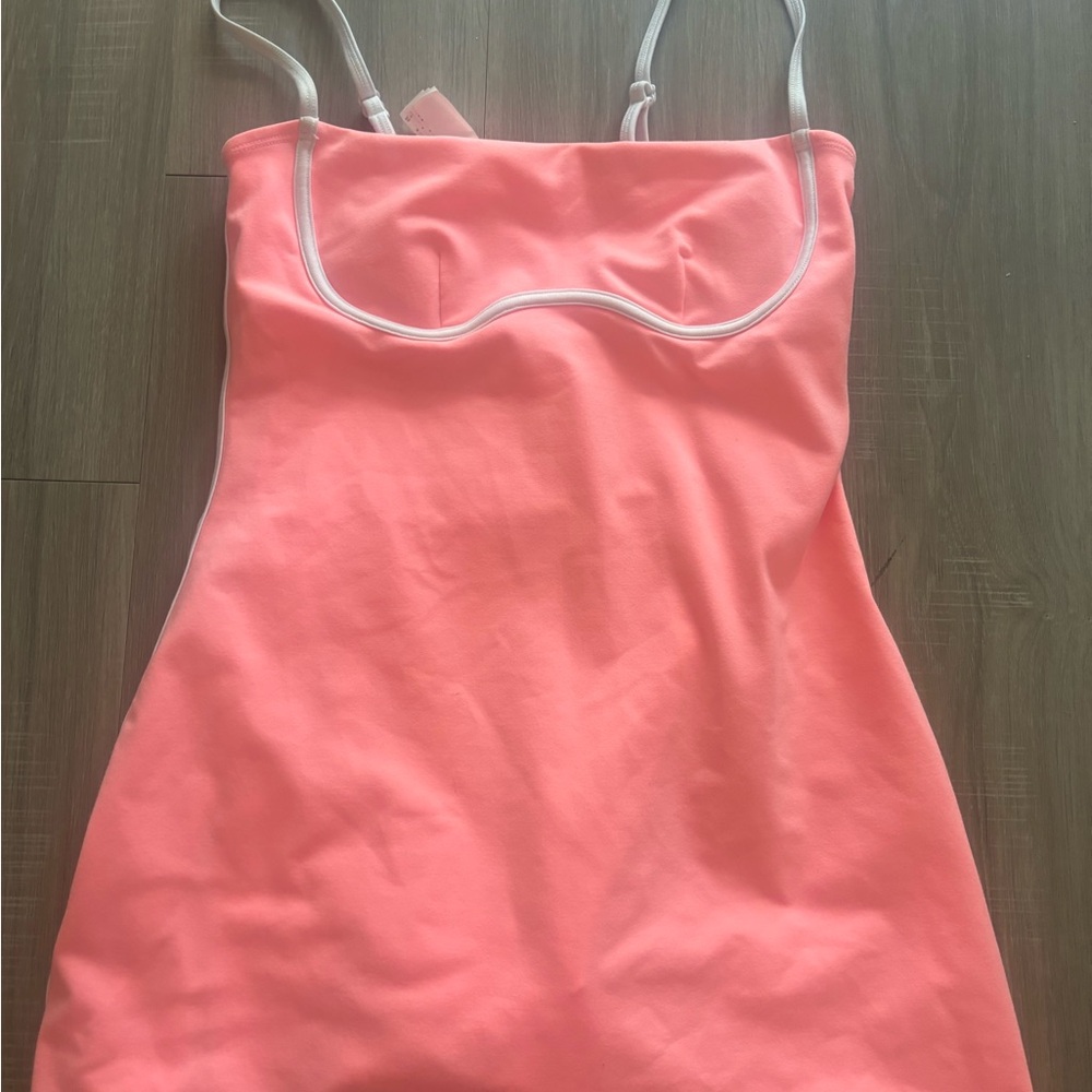 ALO bubblegum pink streamlined athletic dress